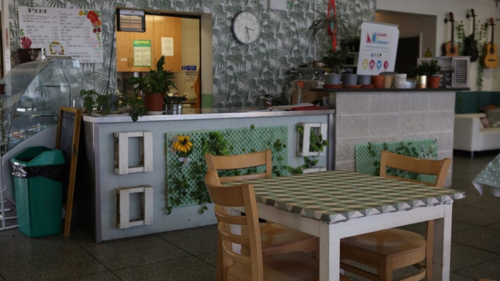 Cafe Area and Hall Hire Café area with serving counter